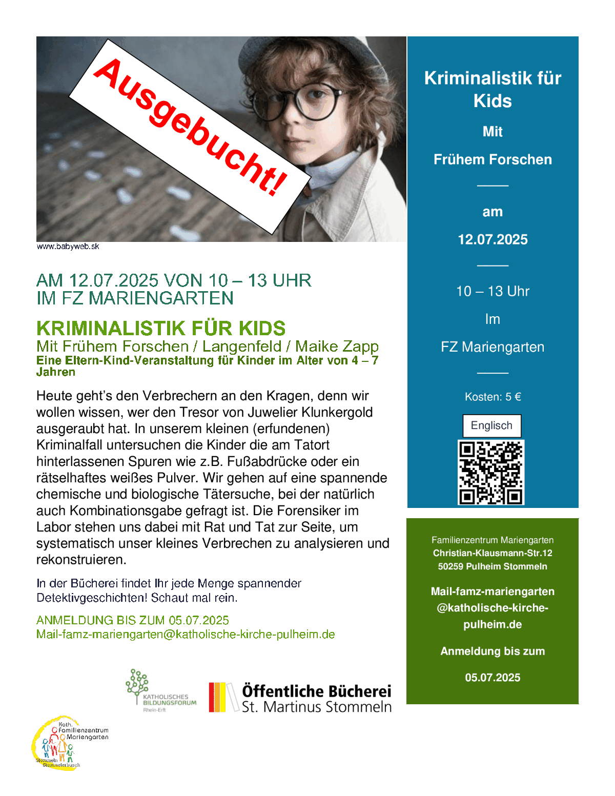 Plakat_Ausgebucht_Kriminalistik-für-Kids_12072025 (c) www.babyweb.sk