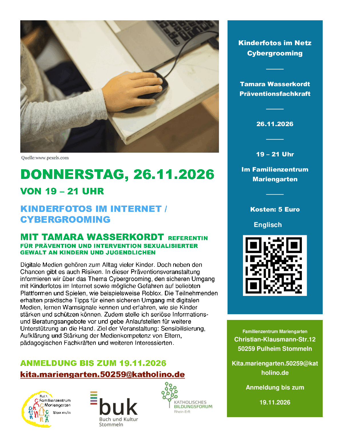 Plakat_Cybergrooming_ (c) www.pexels.com
