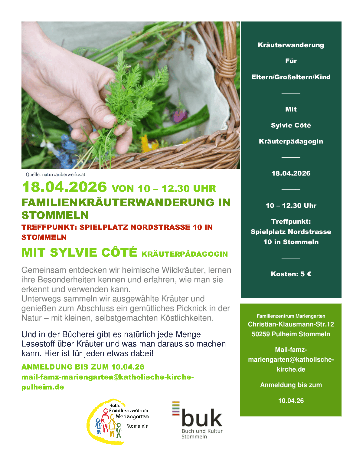 Plakat_Kräuterwanderung_18042026 (c) www.naturzauberwerke.at