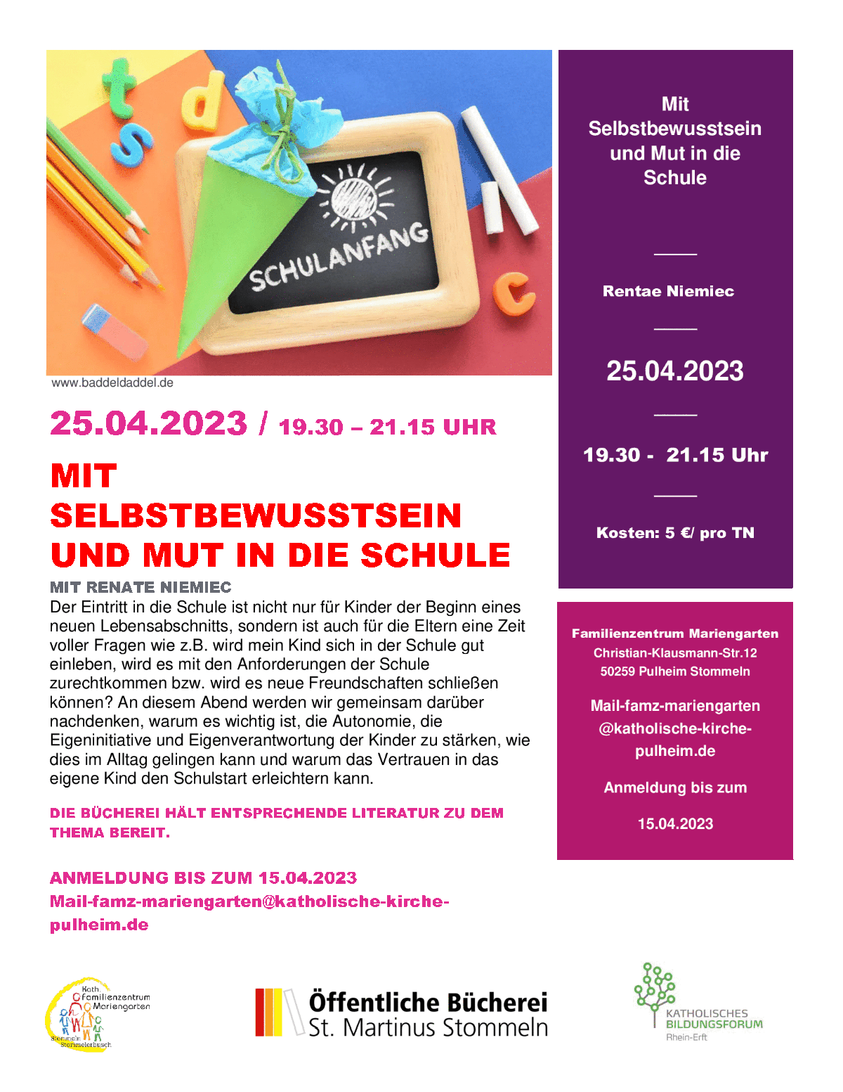 Plakat_Selbstbewusstsein-in-die-Schule_25042023 (c) www.baddeldaddel.de