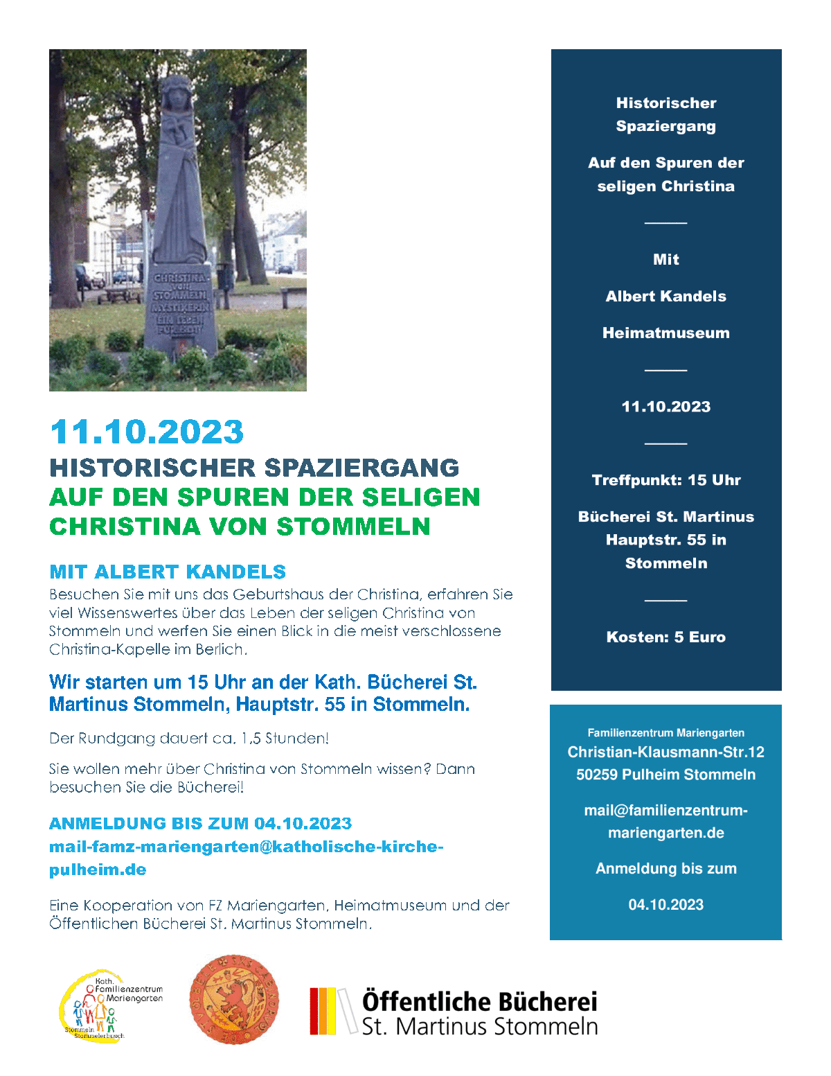 Plakat_Spaz_Auf-den-Spuren-von-Christina_11102023 (c) heimatmuseum Stommeln
